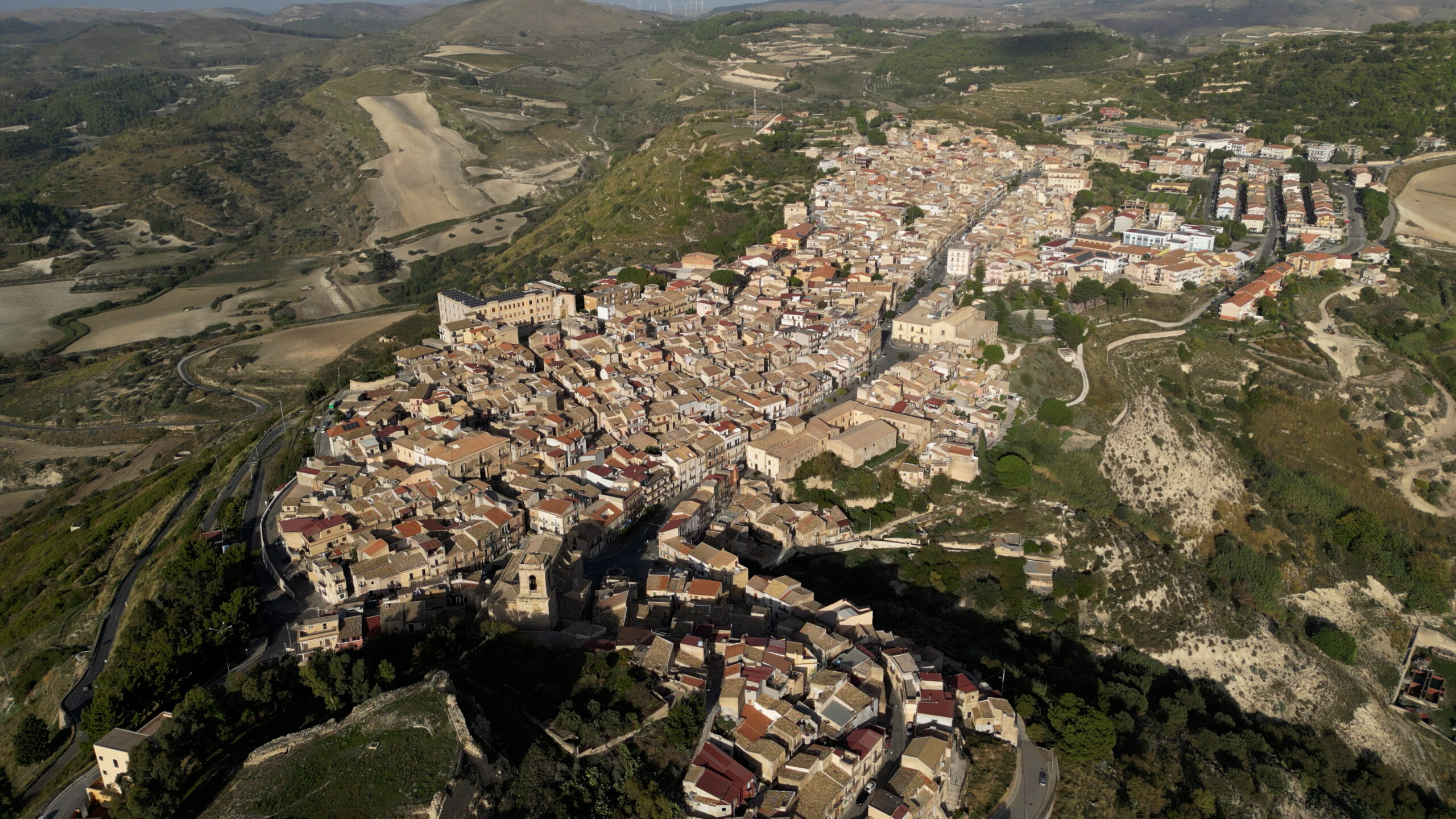 Licodia Eubea dall'alto