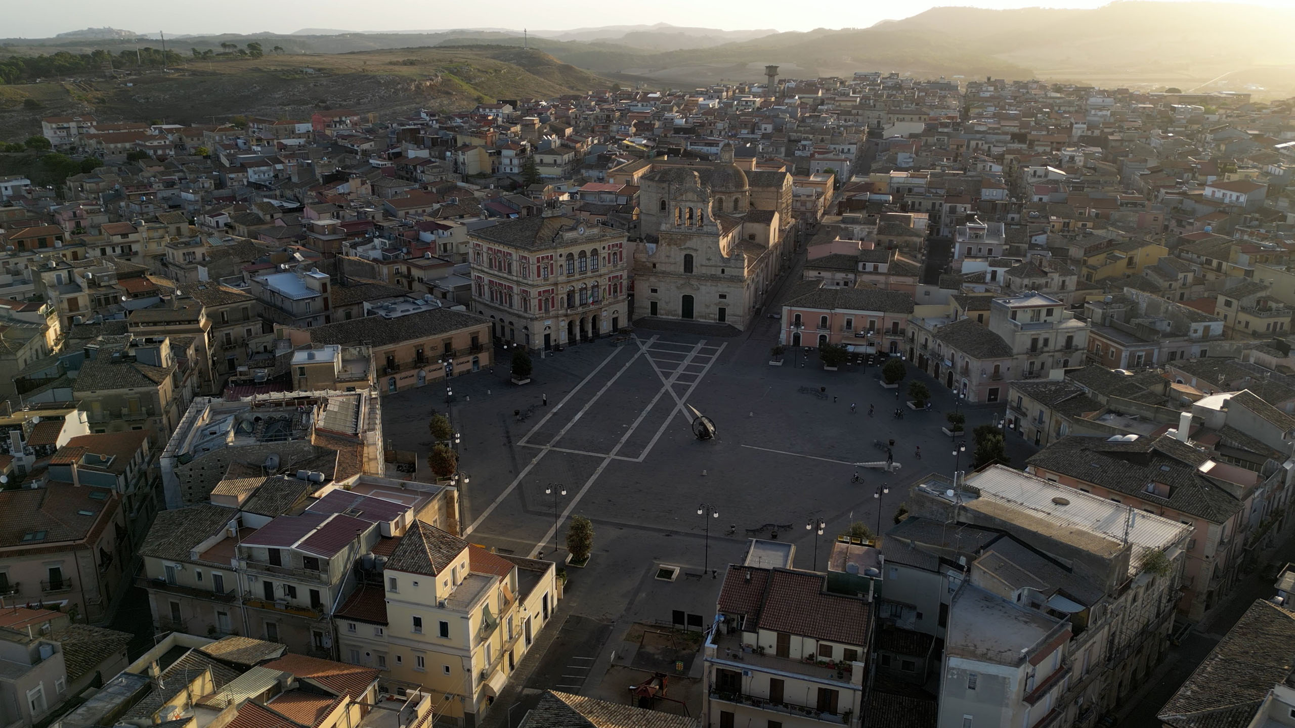 La piazza Carafa dall'alto